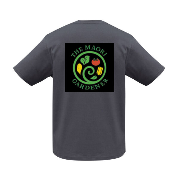 Womens Dark Tees, Front TMG Lapel Logo & LG1 Graphic on Back Thumbnail