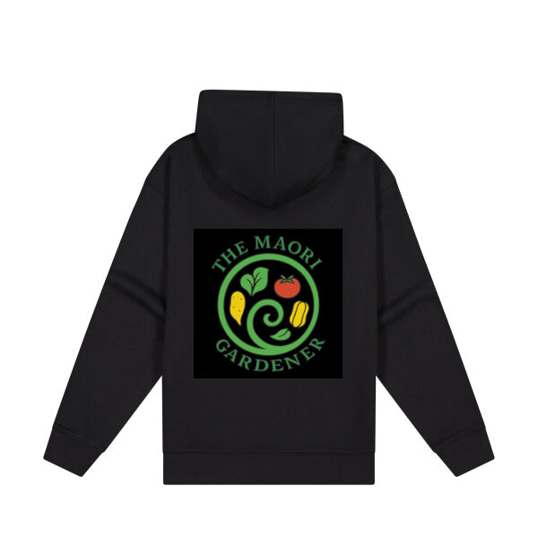 Womens Dark Hoodies, Front TMG Lapel Logo & LG1 Graphic on Back  Thumbnail